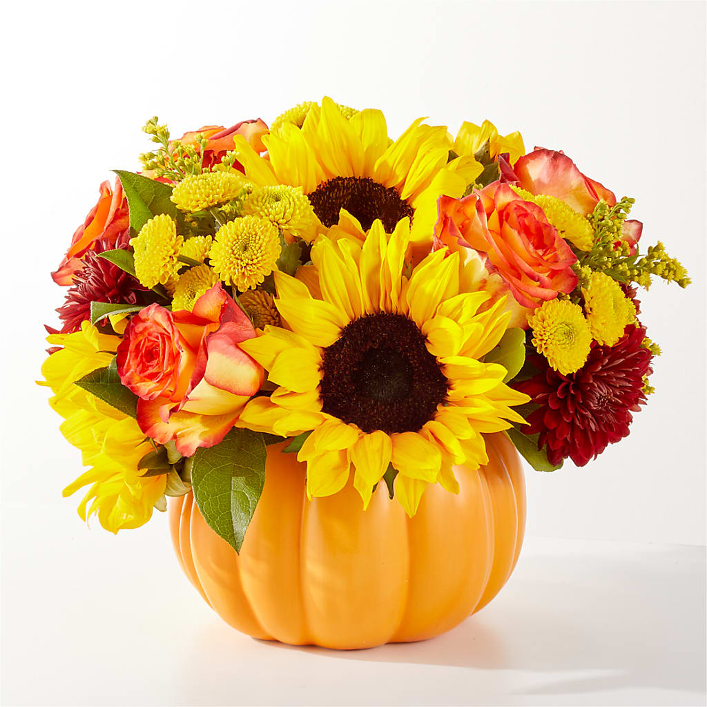 Golden Gourd Pumpkin Bouquet – Awesome Blossom Flowers And Gifts, Citrus Heights CA