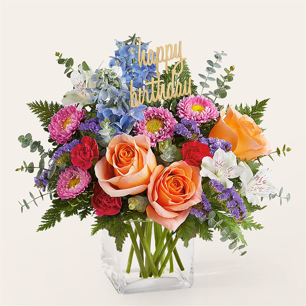 Birthday Bash Bouquet – Awesome Blossom Flowers And Gifts, Citrus Heights CA