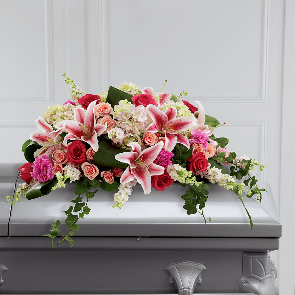 Splendid Grace Casket Spray – Awesome Blossom Flowers And Gifts, Citrus Heights CA
