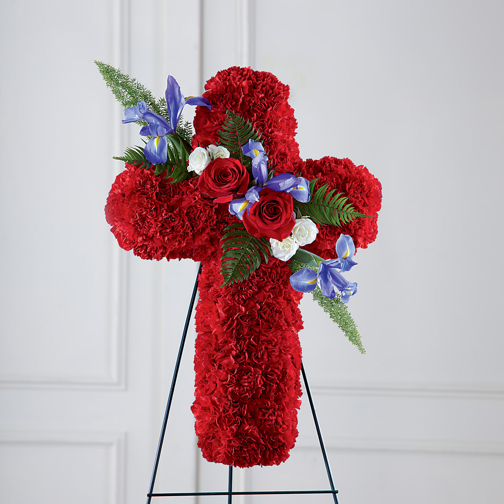 Faithful Hero Floral Cross – Awesome Blossom Flowers And Gifts, Citrus Heights CA