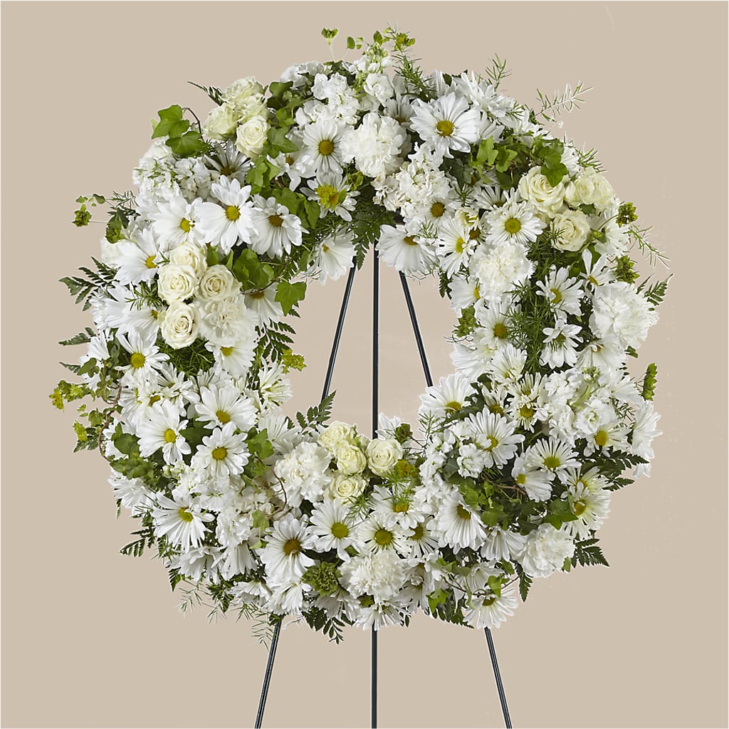 Faithful Wishes Wreath – Awesome Blossom Flowers And Gifts, Citrus Heights CA