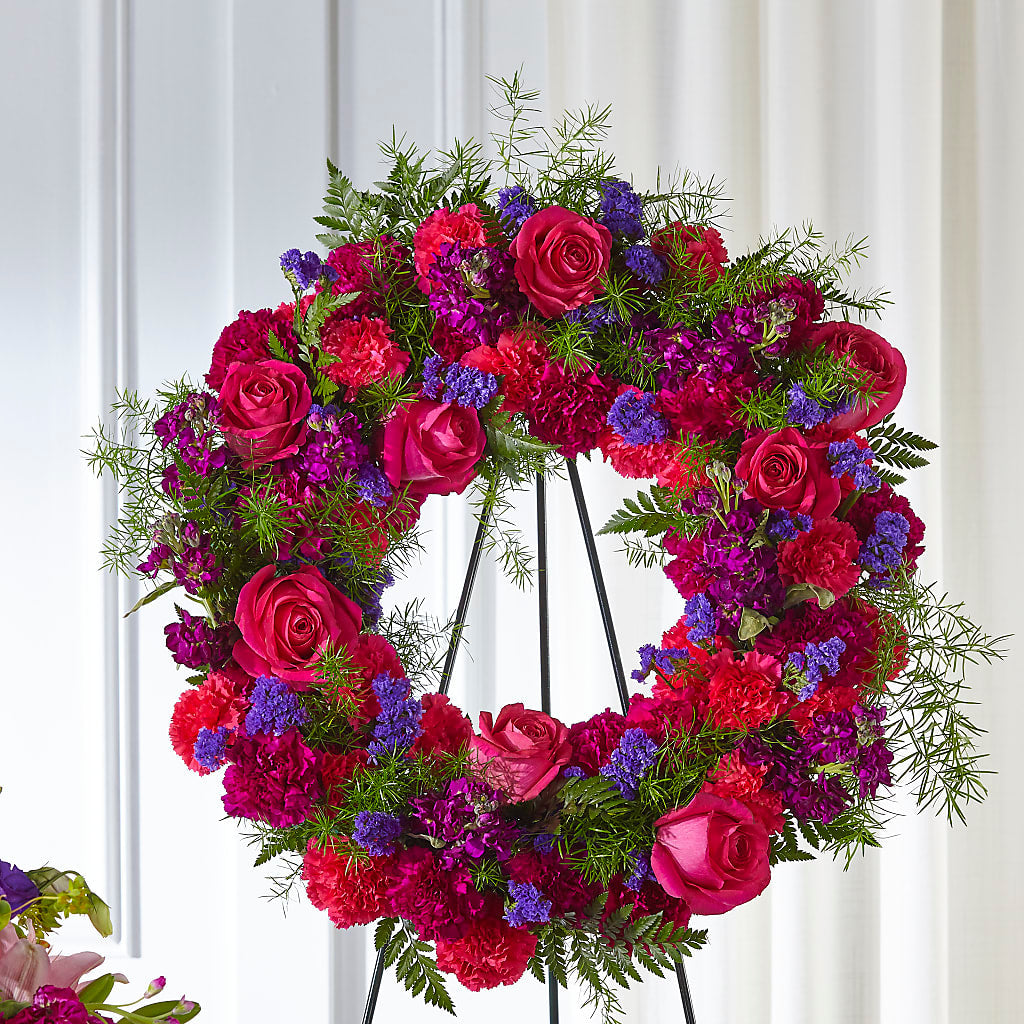 Calming Colors Wreath – Awesome Blossom Flowers And Gifts, Citrus Heights CA