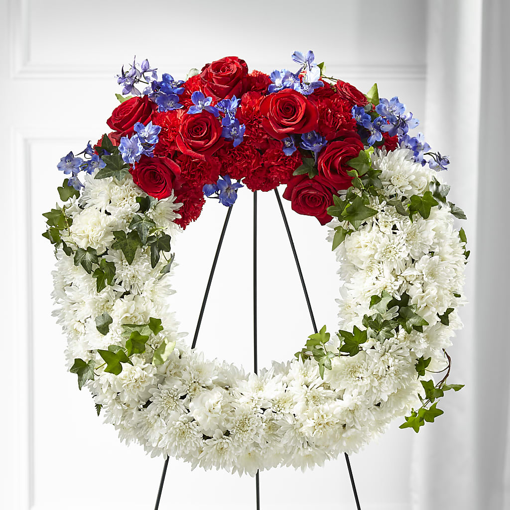 Patriotic Passion Wreath – Awesome Blossom Flowers And Gifts, Citrus Heights CA