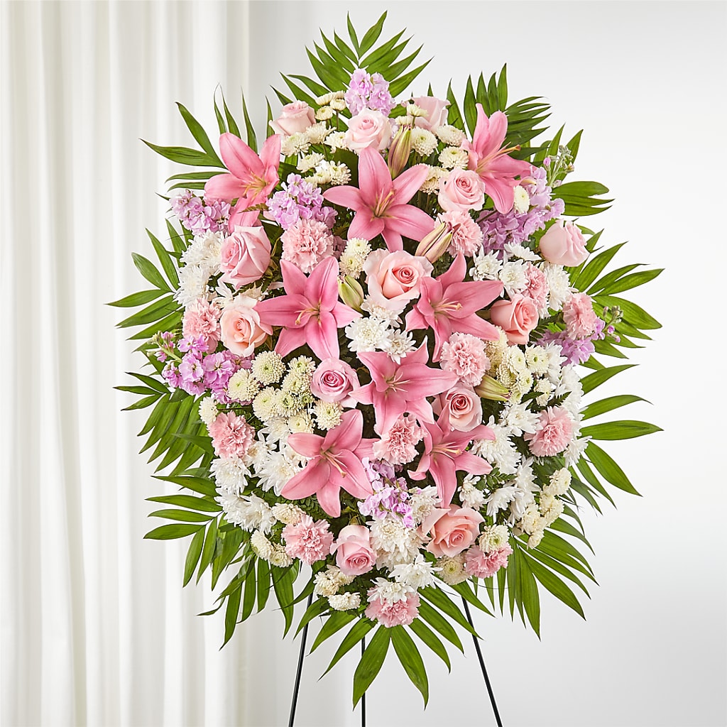 Offering Solace Standing Spray – Awesome Blossom Flowers And Gifts, Citrus Heights CA