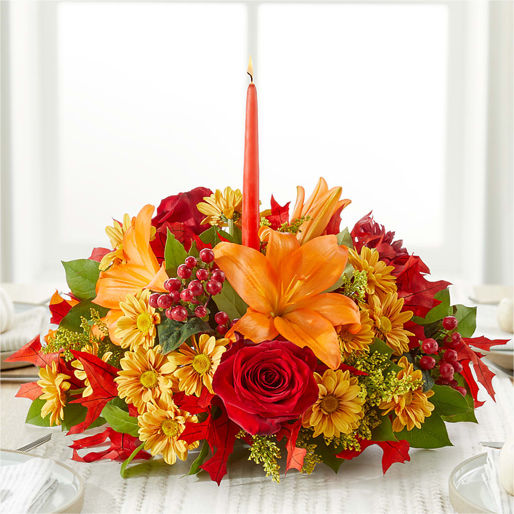 Autumn's Embrace Centerpiece – Awesome Blossom Flowers And Gifts, Citrus Heights CA