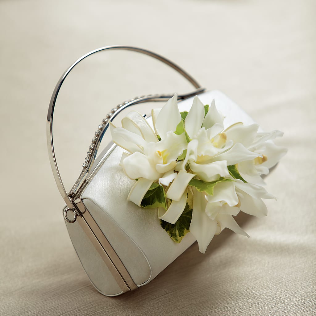 White Purse Decor – Awesome Blossom Flowers And Gifts, Citrus Heights CA