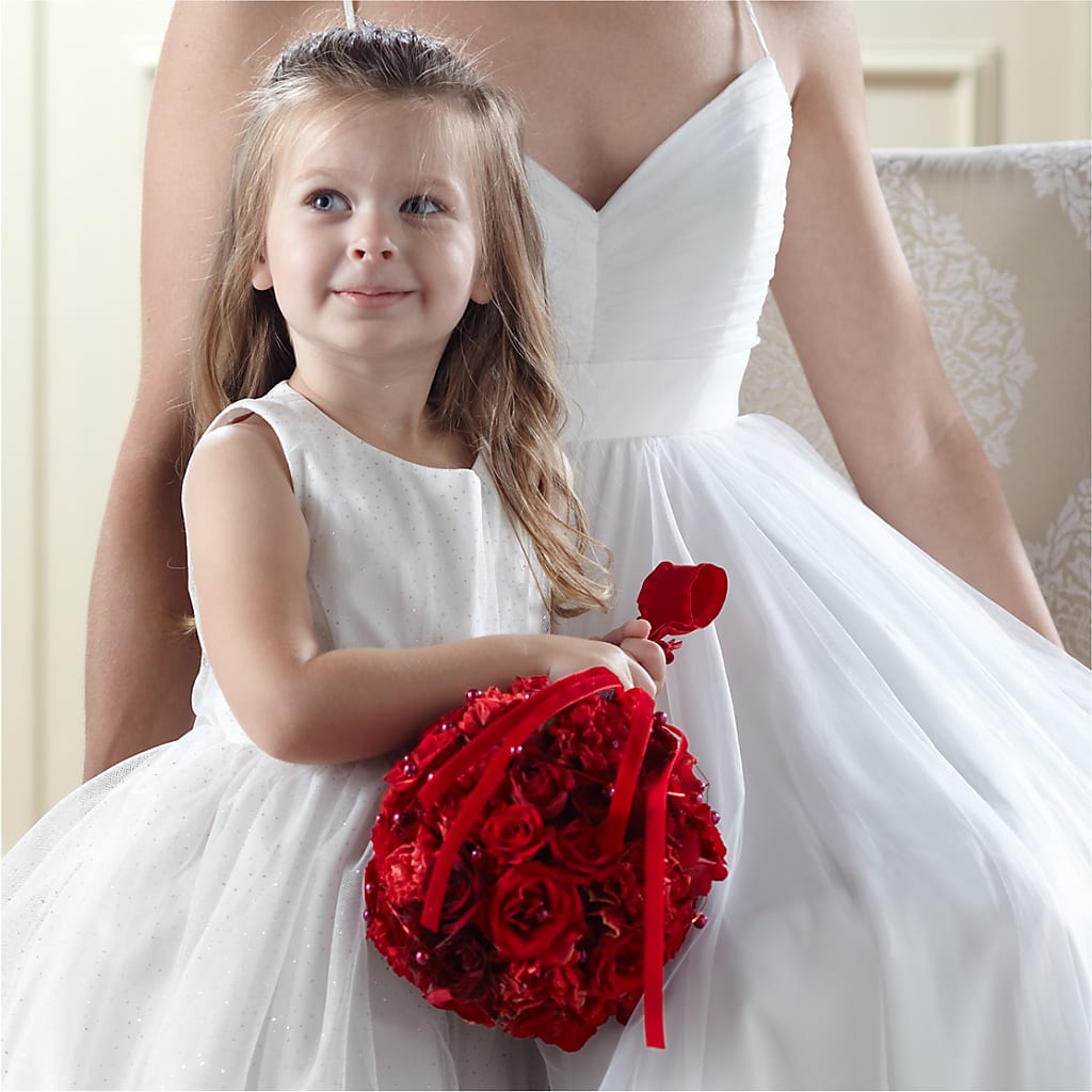 Pure at Heart Flower Girl Arrangement – Awesome Blossom Flowers And Gifts, Citrus Heights CA