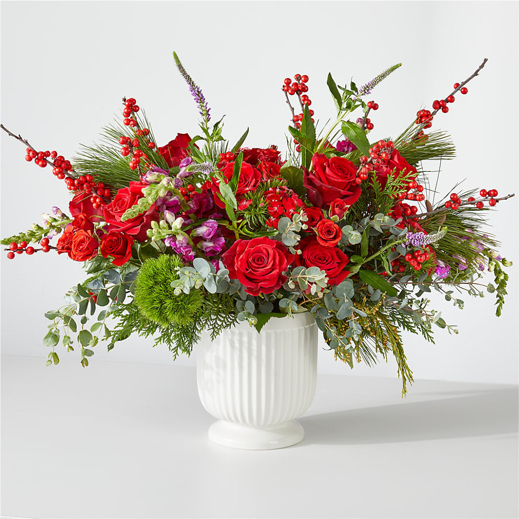 Big Red Bow Bouquet –  Awesome Blossom Flowers And Gifts, Citrus Heights CA