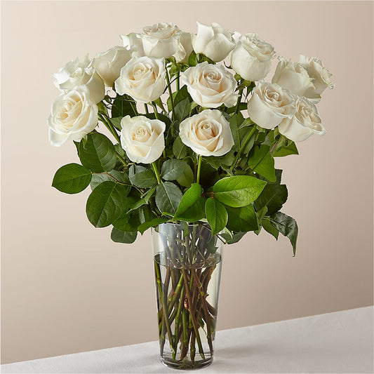 Long Stem White Rose Bouquet –  Awesome Blossom Flowers And Gifts, Citrus Heights CA