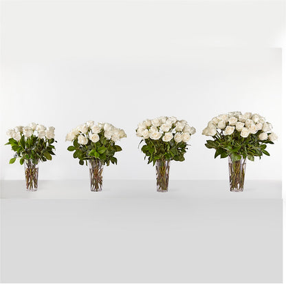 Long Stem White Rose Bouquet –  Awesome Blossom Flowers And Gifts, Citrus Heights CA