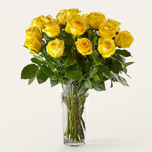 Long Stem Yellow Rose Bouquet –  Awesome Blossom Flowers And Gifts, Citrus Heights CA