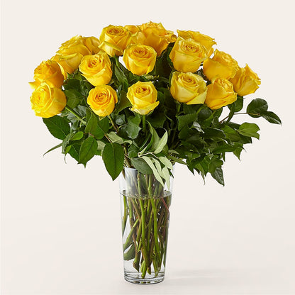 Long Stem Yellow Rose Bouquet –  Awesome Blossom Flowers And Gifts, Citrus Heights CA