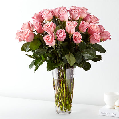 Long Stem Pink Rose Bouquet –  Awesome Blossom Flowers And Gifts, Citrus Heights CA