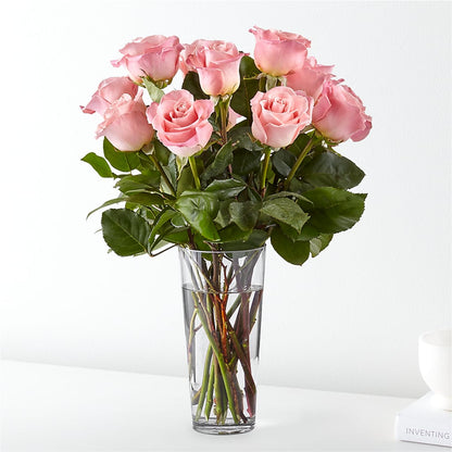 Long Stem Pink Rose Bouquet –  Awesome Blossom Flowers And Gifts, Citrus Heights CA