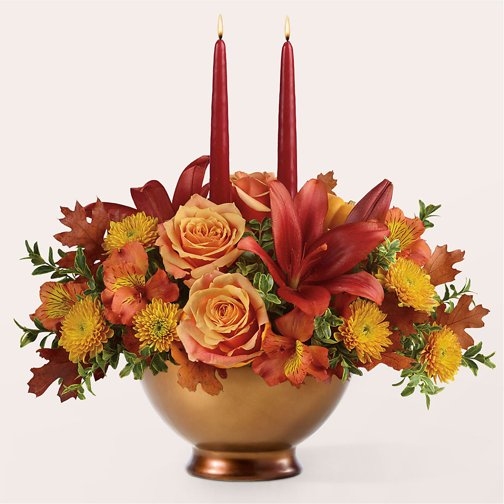 Harvest Table Centerpiece –  Awesome Blossom Flowers And Gifts, Citrus Heights CA