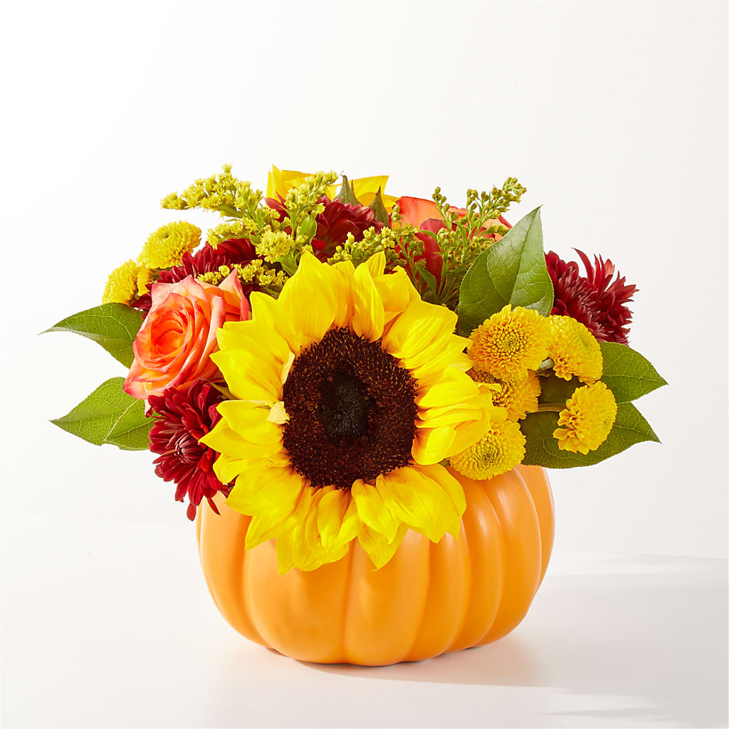 Golden Gourd Pumpkin Bouquet –  Awesome Blossom Flowers And Gifts, Citrus Heights CA