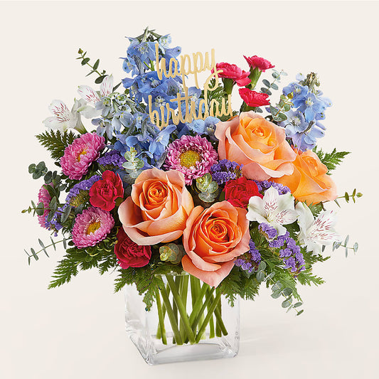 Birthday Bash Bouquet –  Awesome Blossom Flowers And Gifts, Citrus Heights CA