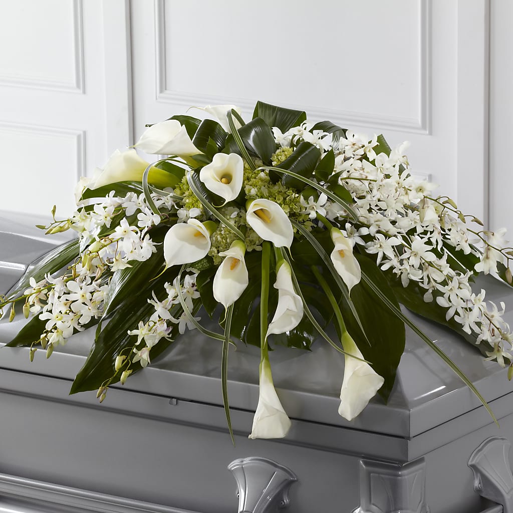 Angel Wings Casket Spray –  Awesome Blossom Flowers And Gifts, Citrus Heights CA