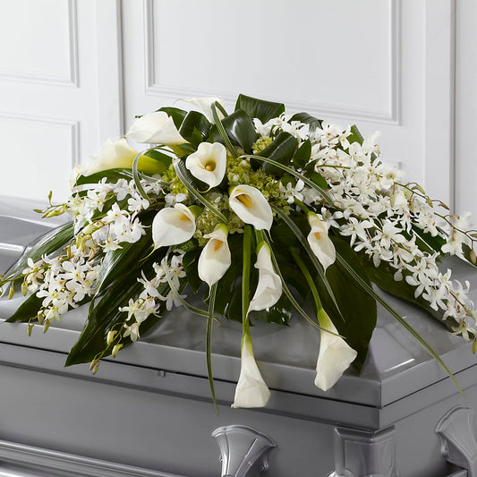 Angel Wings Casket Spray –  Awesome Blossom Flowers And Gifts, Citrus Heights CA