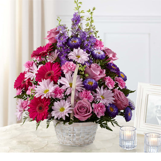 Pastel Peace Basket –  Awesome Blossom Flowers And Gifts, Citrus Heights CA