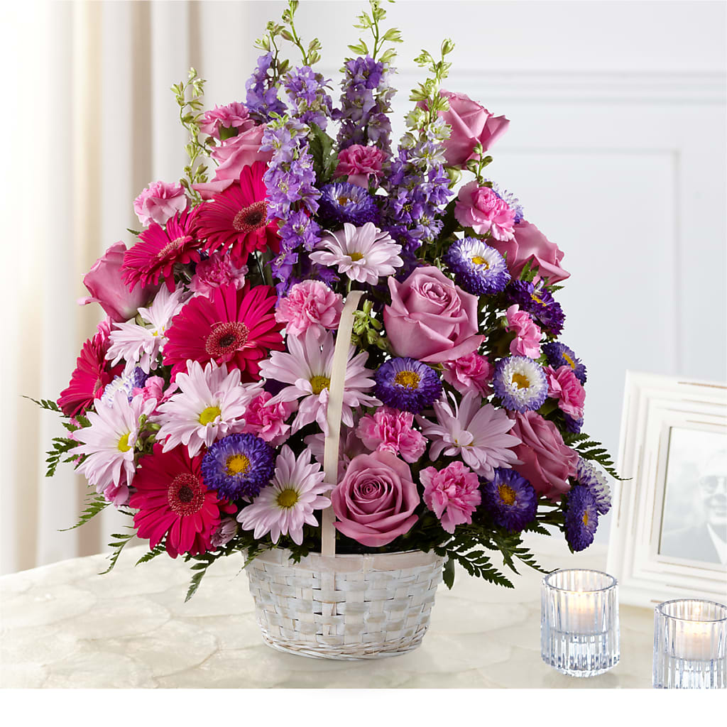 Pastel Peace Basket –  Awesome Blossom Flowers And Gifts, Citrus Heights CA