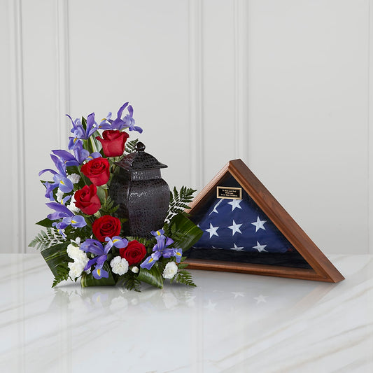 Patriotic Tribute Arrangement –  Awesome Blossom Flowers And Gifts, Citrus Heights CA