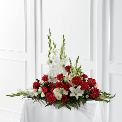 Crimson & White Arrangement –  Awesome Blossom Flowers And Gifts, Citrus Heights CA