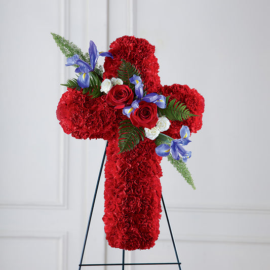 Faithful Hero Floral Cross –  Awesome Blossom Flowers And Gifts, Citrus Heights CA
