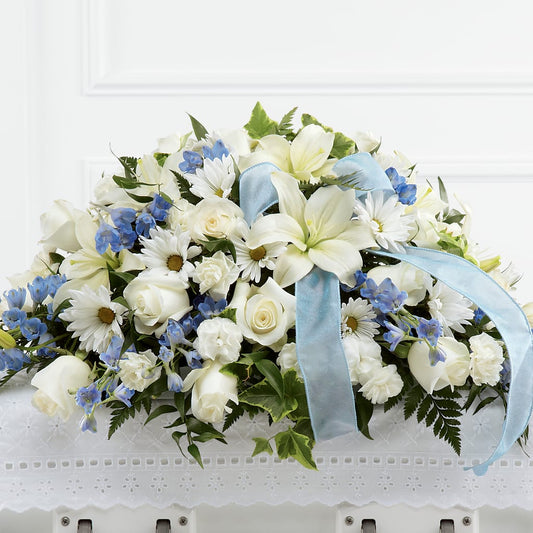 Tender Treasure Casket Spray –  Awesome Blossom Flowers And Gifts, Citrus Heights CA
