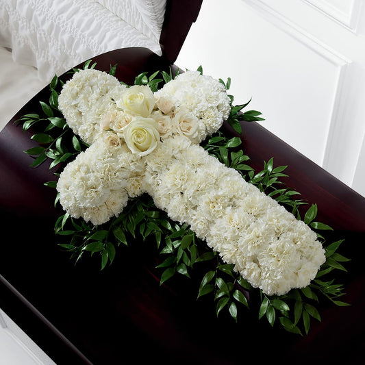 Peaceful Memories Casket Spray (Standard) –  Awesome Blossom Flowers And Gifts, Citrus Heights CA