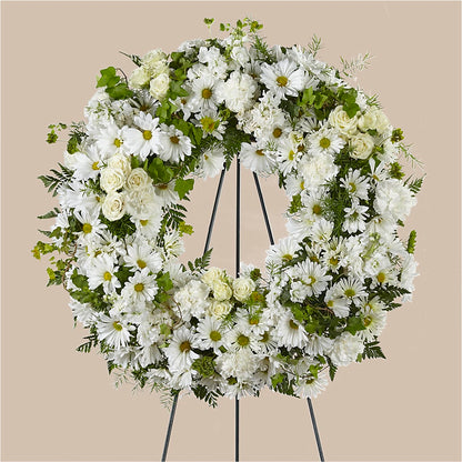 Faithful Wishes Wreath –  Awesome Blossom Flowers And Gifts, Citrus Heights CA