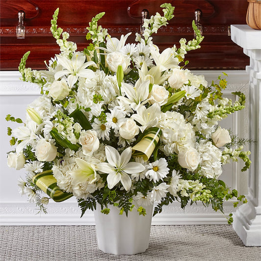 Thoughts of Tranquility Floor Basket –  Awesome Blossom Flowers And Gifts, Citrus Heights CA