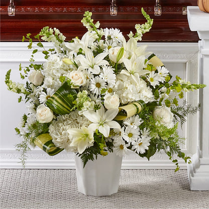 Thoughts of Tranquility Floor Basket –  Awesome Blossom Flowers And Gifts, Citrus Heights CA