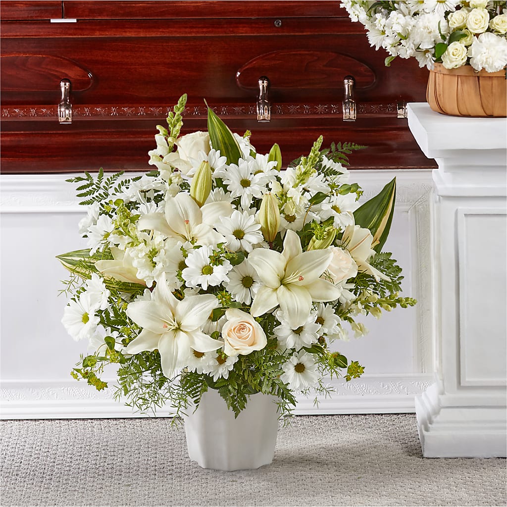 Thoughts of Tranquility Floor Basket –  Awesome Blossom Flowers And Gifts, Citrus Heights CA