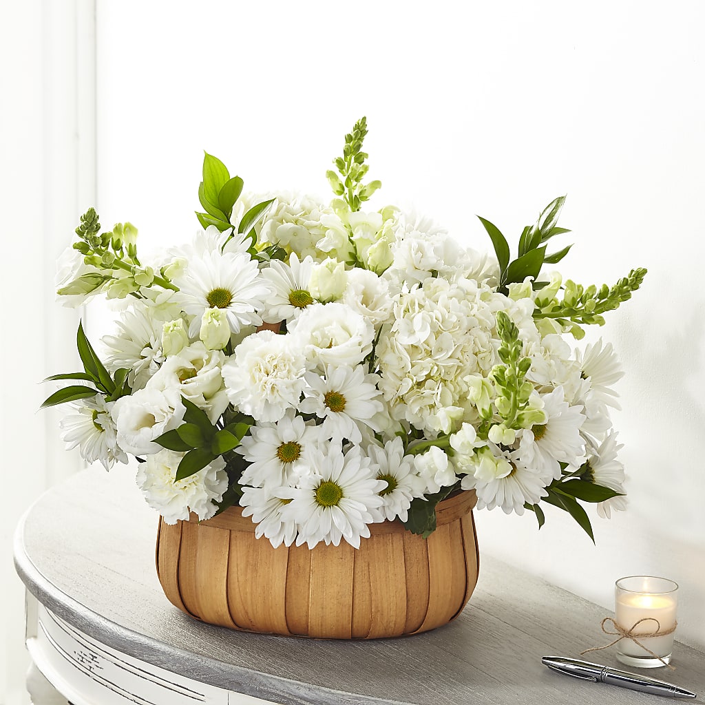 Pure Ivory Basket –  Awesome Blossom Flowers And Gifts, Citrus Heights CA