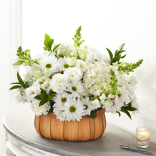 Pure Ivory Basket –  Awesome Blossom Flowers And Gifts, Citrus Heights CA