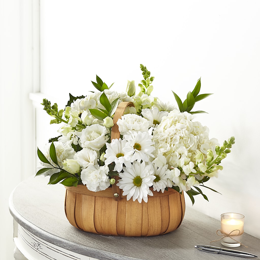 Pure Ivory Basket –  Awesome Blossom Flowers And Gifts, Citrus Heights CA