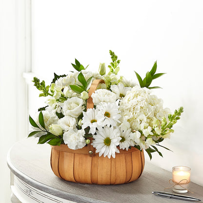 Pure Ivory Basket –  Awesome Blossom Flowers And Gifts, Citrus Heights CA