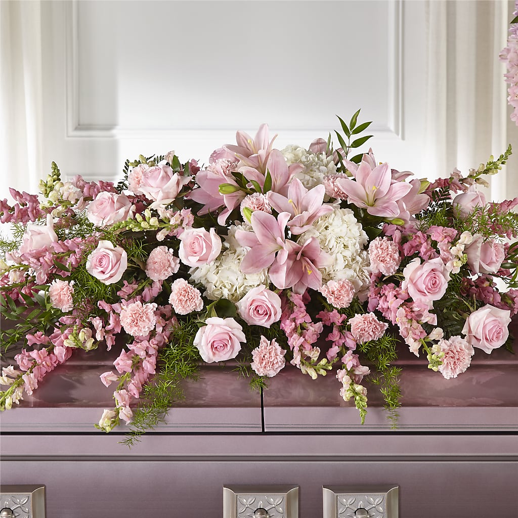 Life & Remembrance Casket Spray –  Awesome Blossom Flowers And Gifts, Citrus Heights CA