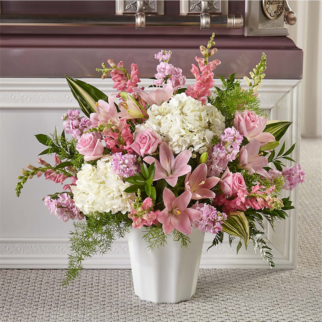 Simply Serene Floor Basket –  Awesome Blossom Flowers And Gifts, Citrus Heights CA