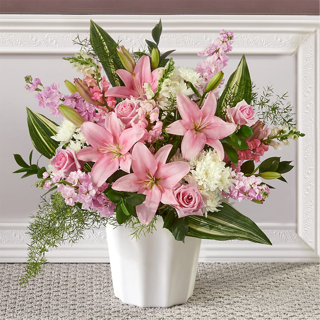 Simply Serene Floor Basket –  Awesome Blossom Flowers And Gifts, Citrus Heights CA
