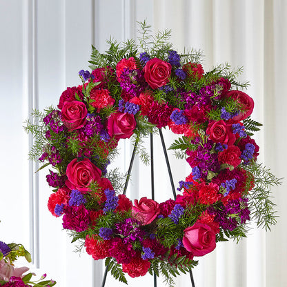 Calming Colors Wreath –  Awesome Blossom Flowers And Gifts, Citrus Heights CA