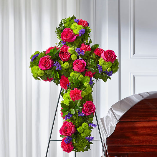 Tribute Rose Floral Cross –  Awesome Blossom Flowers And Gifts, Citrus Heights CA
