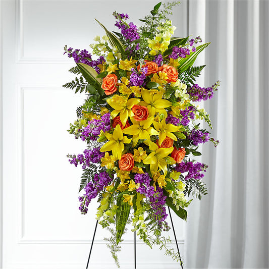 Thoughtful Prayers Standing Spray –  Awesome Blossom Flowers And Gifts, Citrus Heights CA