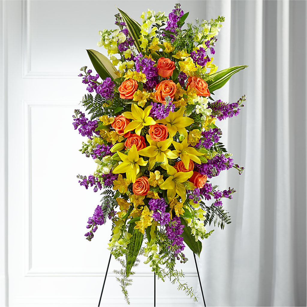 Thoughtful Prayers Standing Spray –  Awesome Blossom Flowers And Gifts, Citrus Heights CA