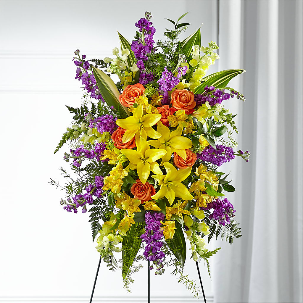 Thoughtful Prayers Standing Spray –  Awesome Blossom Flowers And Gifts, Citrus Heights CA