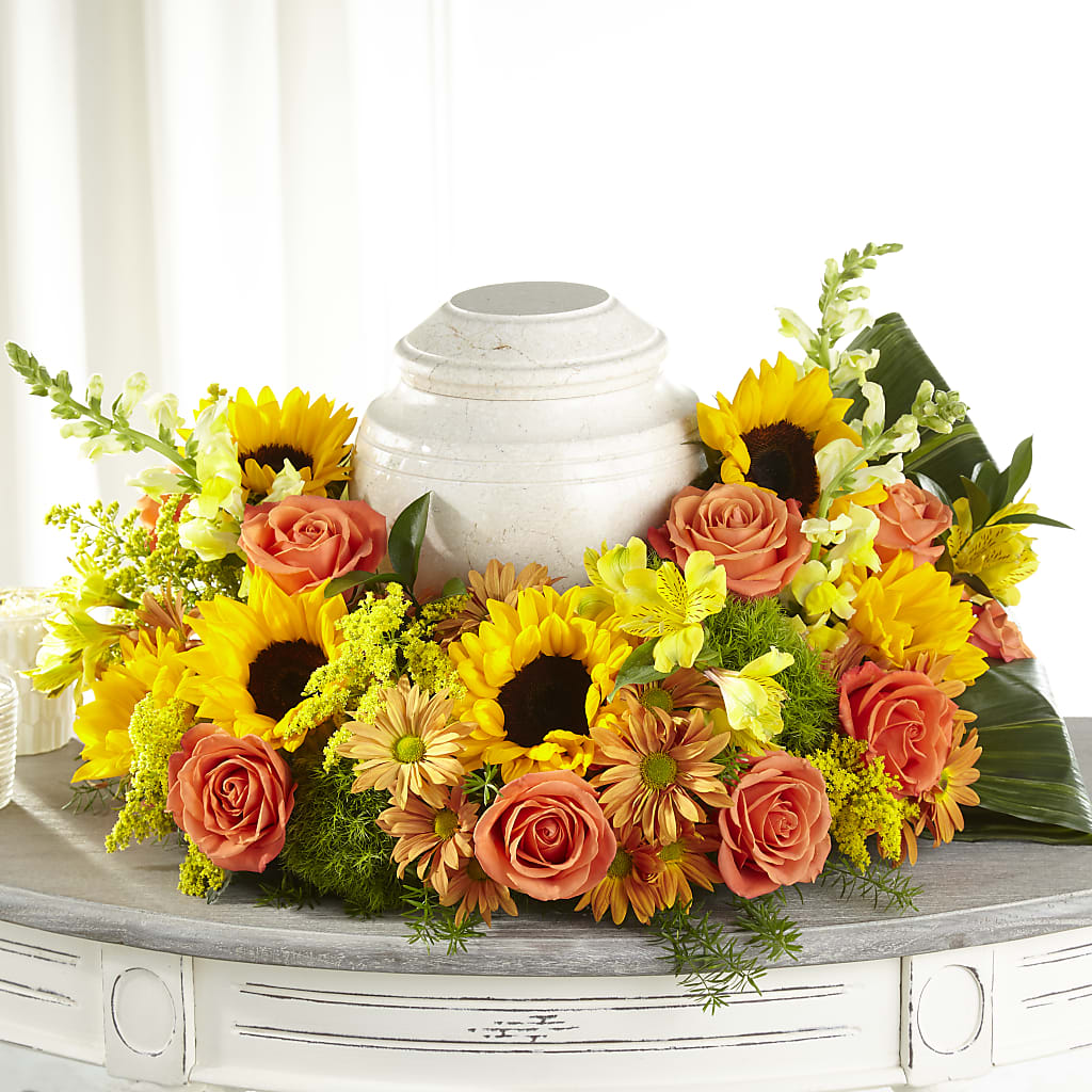 Faithful Sunflower Cremation Adornment –  Awesome Blossom Flowers And Gifts, Citrus Heights CA