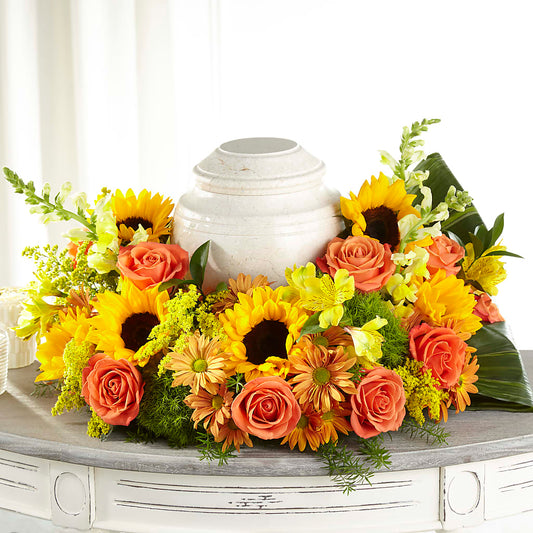 Faithful Sunflower Cremation Adornment –  Awesome Blossom Flowers And Gifts, Citrus Heights CA