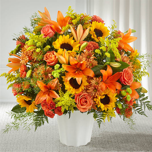 Harvest Thoughts Floor Basket –  Awesome Blossom Flowers And Gifts, Citrus Heights CA