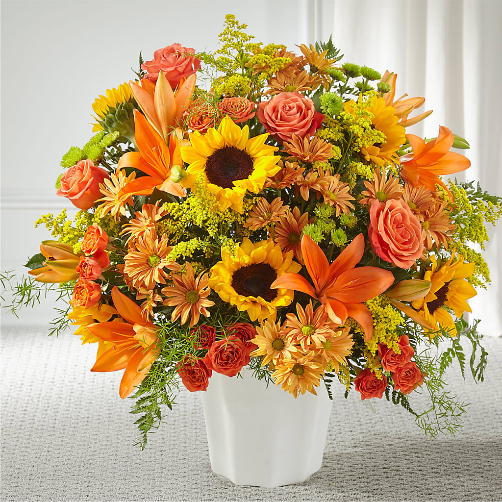 Harvest Thoughts Floor Basket –  Awesome Blossom Flowers And Gifts, Citrus Heights CA